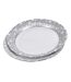 Lot de 6 Assiettes Rondes en Carton Étoile 23cm Argent-1