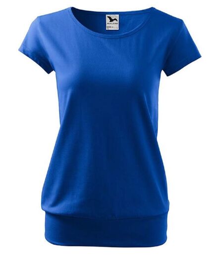 T-shirt style silhouette fluide - Femme - MF120 - bleu roi