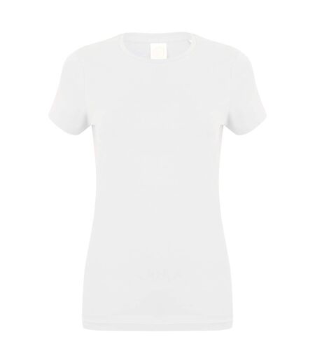 Feel good t-shirt étirable à manches courtes femme blanc Skinni Fit