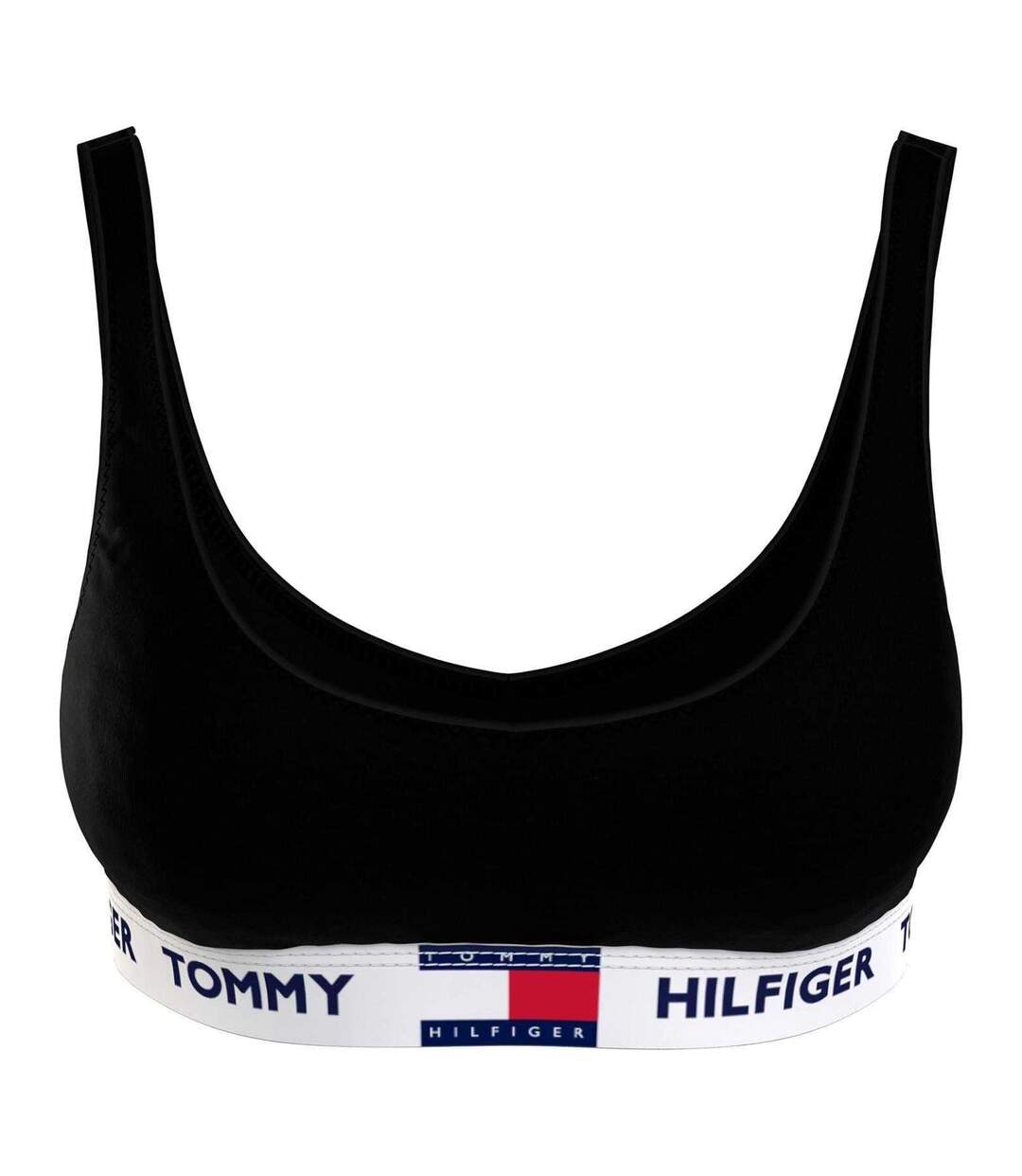 Womens/ladies Logo Bralette Black Tommy Hilfiger-1
