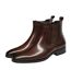 Mens Full Grain Leather Ankle Boots Dark Brown Mascot-2