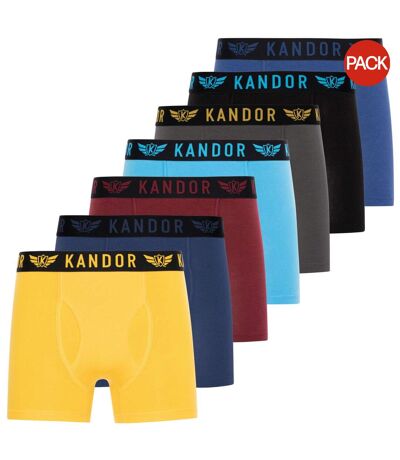 Pack of 7  Mens bambers bamboo boxer shorts  yellow Kandor