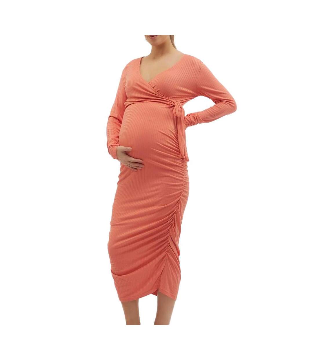 Robe D'allaitement Corail Femme Mamalicious Trinity - L