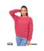 Pull femme col ras du cou manches longues - Couleur fuschia