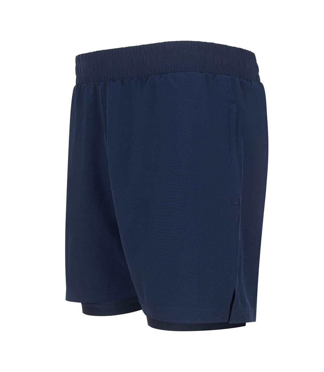 Mens Double Layered Shorts Navy Navy Tombo-4