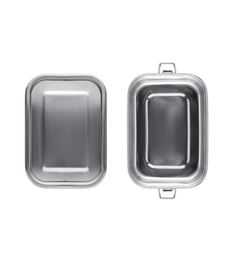 Chan stainless steel lunch box one size matt silver MidOcean