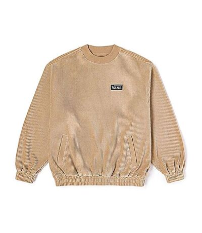 Sweat beige femme vans cord