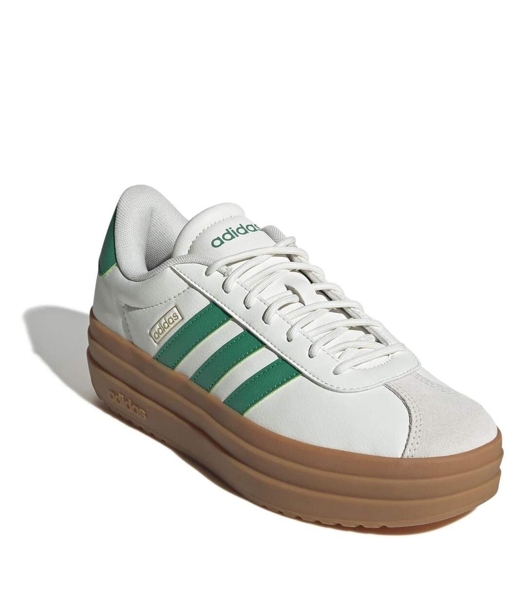 Baskets Court Bold Femme Blanc Vert Marron Pâle Adidas-3