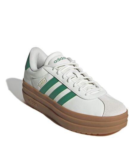 Baskets Court Bold Femme Blanc Vert Marron Pâle Adidas