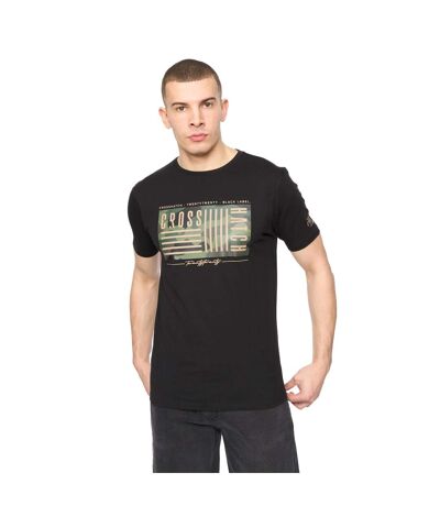 Mens wenfore t-shirt black Crosshatch