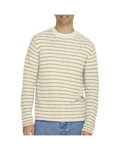 Pull crème/beige homme only & sons danny