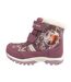 Childrens/kids Anna Frozen Leather Snow Boots Violet Cerda-3