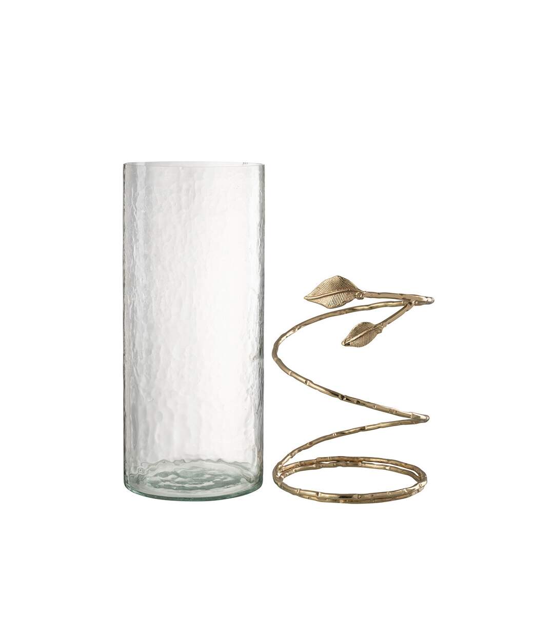 Vase en Verre Feuille Ofelia 40cm Transparent-2