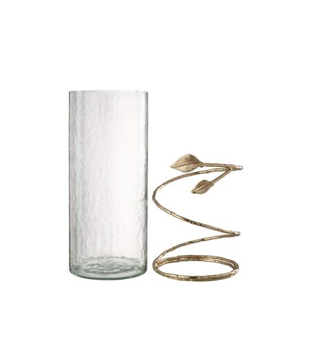 Vase en Verre Feuille Ofelia 40cm Transparent