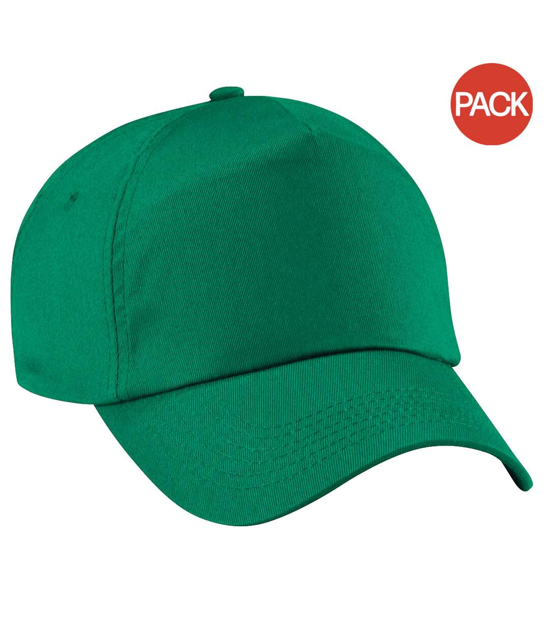 Lot de 2  casquettes de baseball adulte vert tendre Beechfield-1