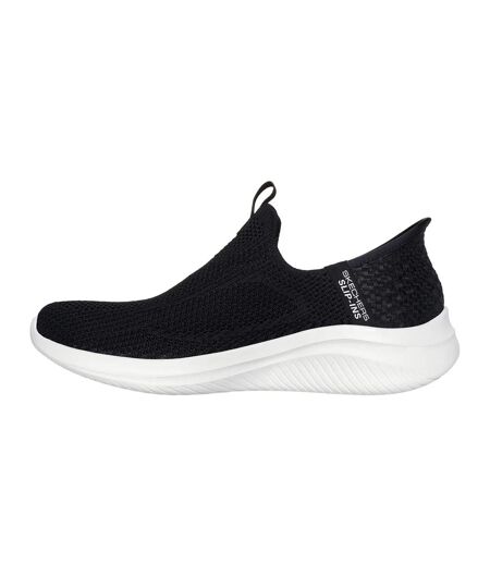 Womens/ladies Ultra Flex 3.0 Easy Win Trainers Black Skechers