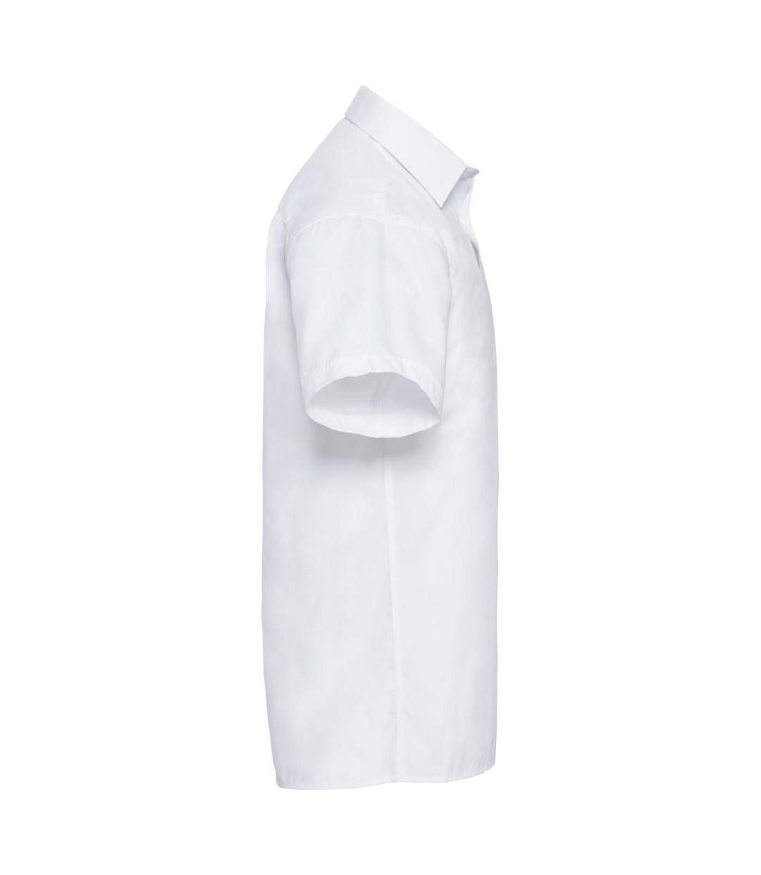 Chemise À Manches Courtes En Popeline  Collection Pour Homme Blanc Russell-3