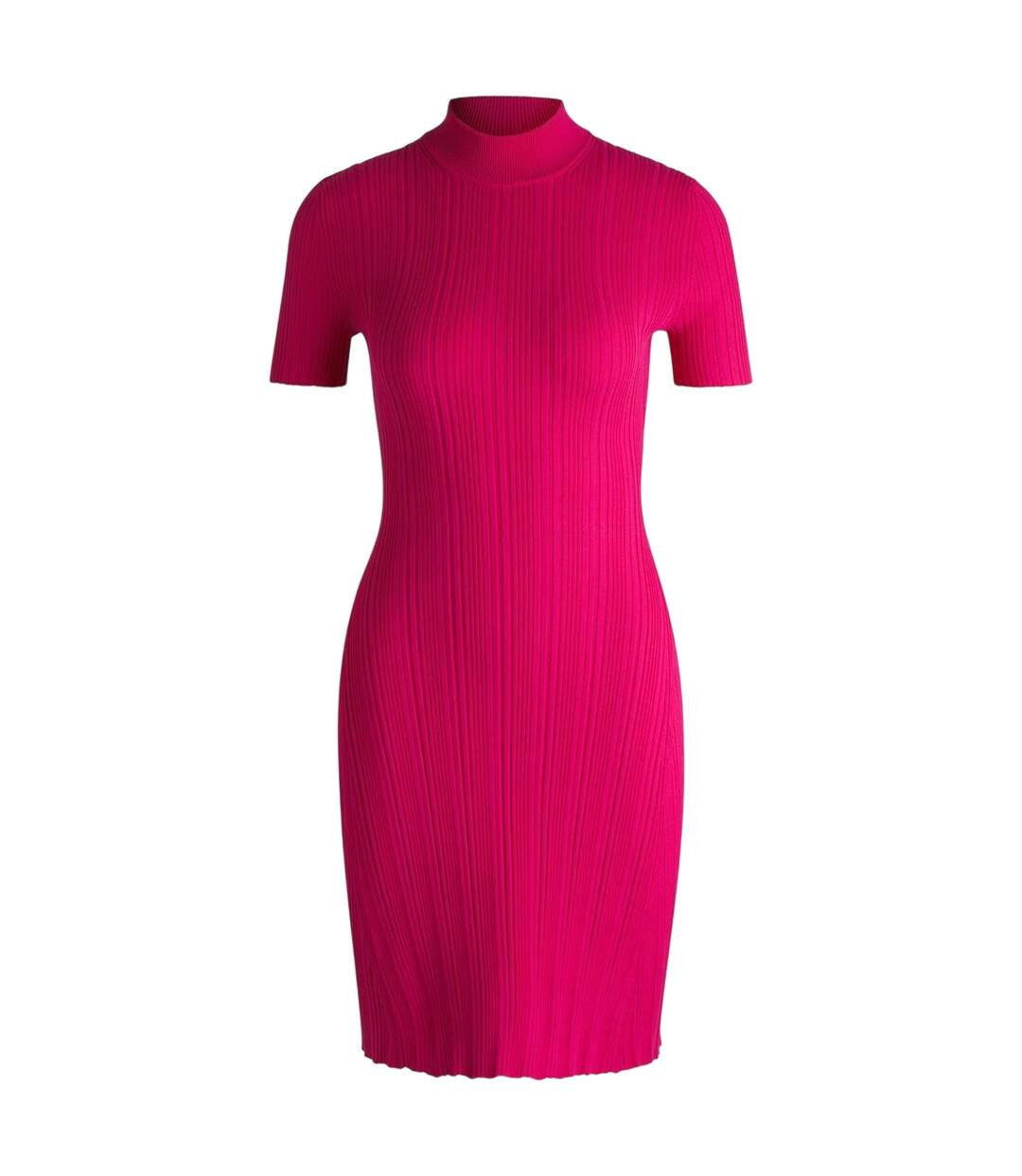 Robe Moulante Manches Courtes Sareply Femme Rose Vif Hugo-2