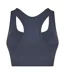 Brassière De Sport Motif/style Côtelé Femme Gris Foncé USA-3