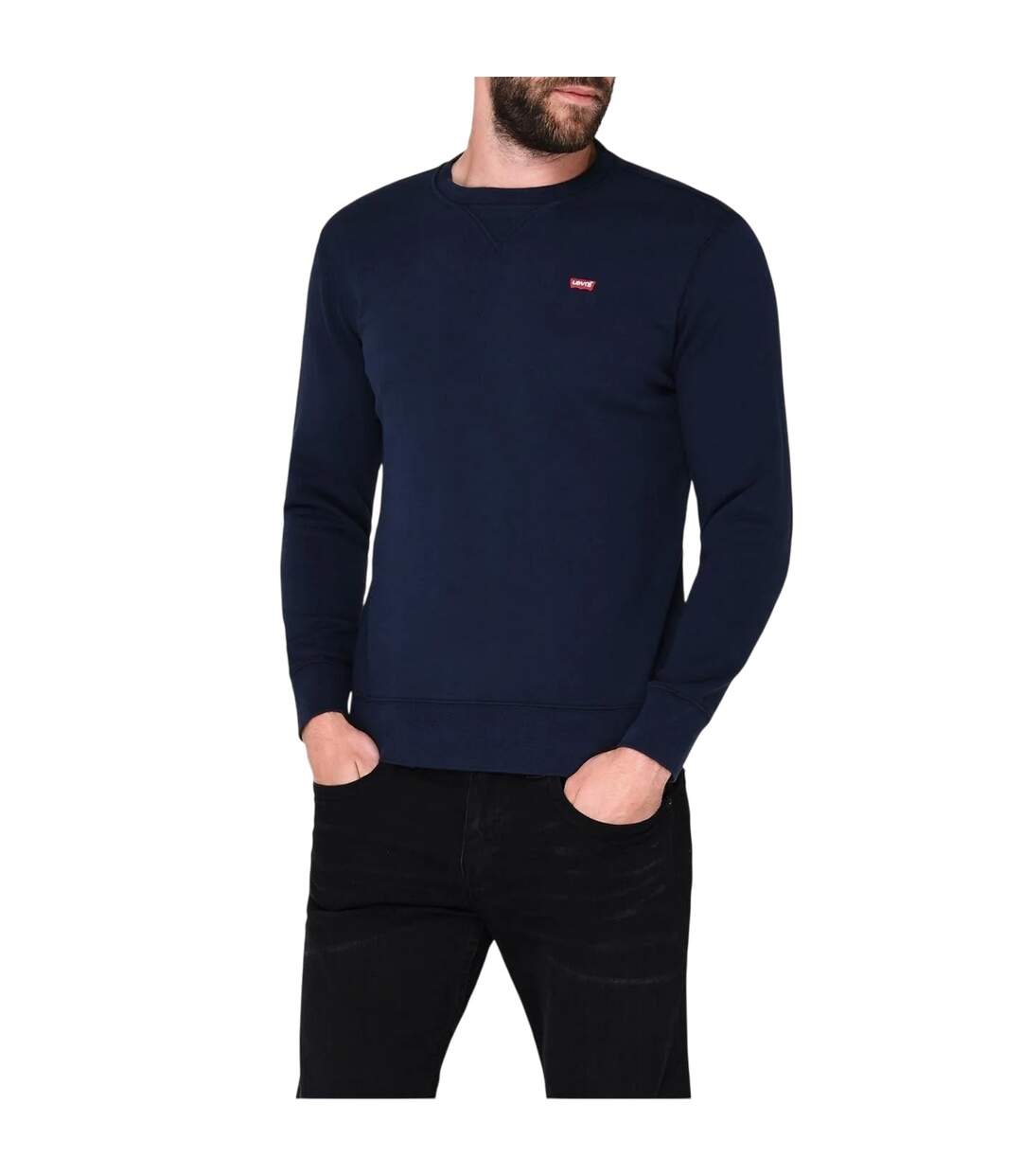 Mens Original Crew Neck Sweatshirt Dress Blue Levis-1