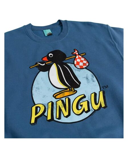 Sweat Motif/style Logo Classique Adulte Bleu Indigo Pingu