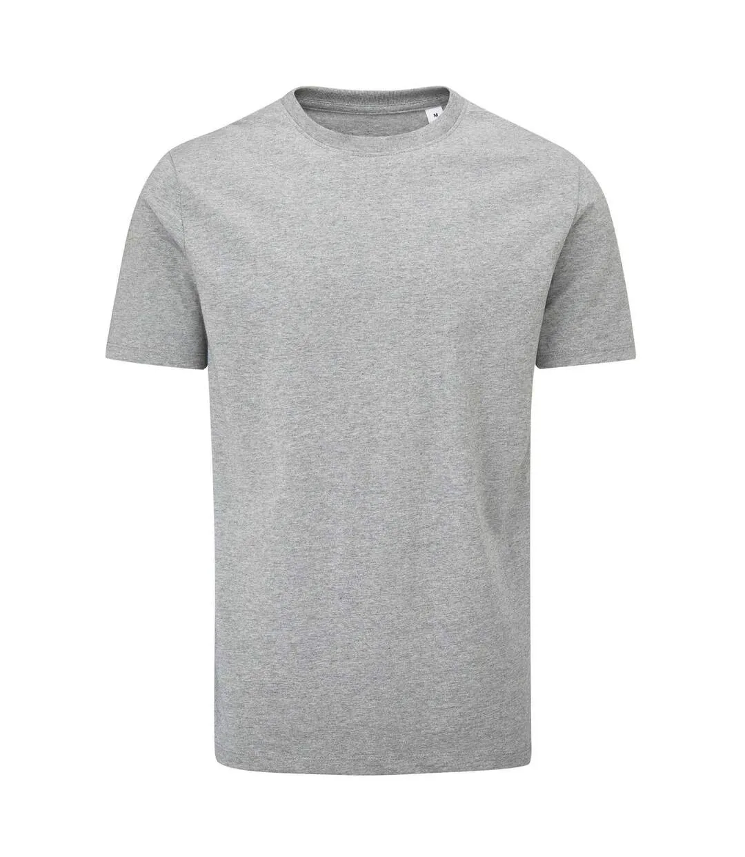 Unisex Adult Essential Organic Cotton T-shirt Heather Grey Melange Mantis-1