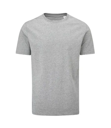 Unisex Adult Essential Organic Cotton T-shirt Heather Grey Melange Mantis