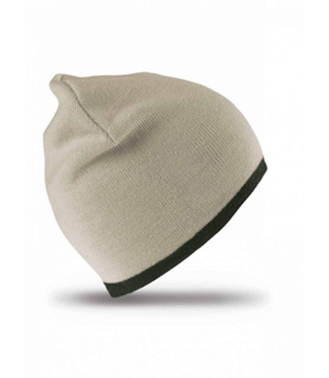 Bonnet contrasté 2 couleurs - réversible - Result RC046 - beige stone - olive