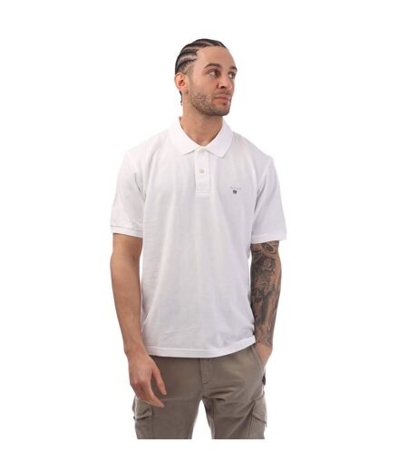 Mens Rugger Piqué Regular Polo Shirt White Gant