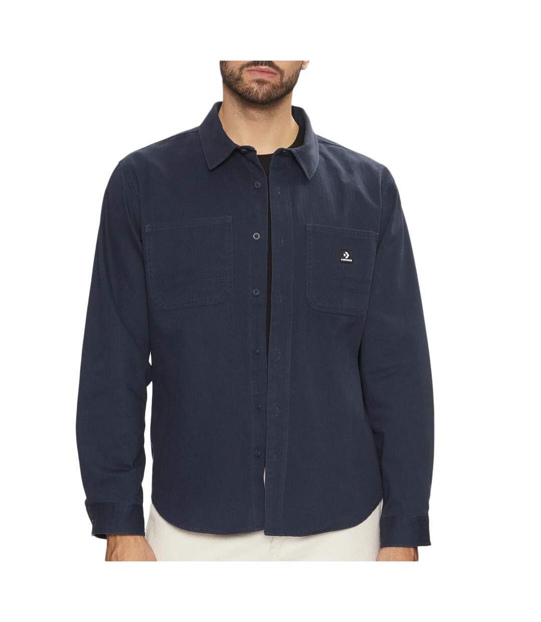 Chemise marine homme converse washed-1