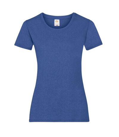 Fruit Of The Loom Ladies/Womens Lady-Fit Valueweight Short Sleeve T-Shirt (Retro Heather Royal)