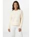 Pull col rond coeurs rayés avec laine-1