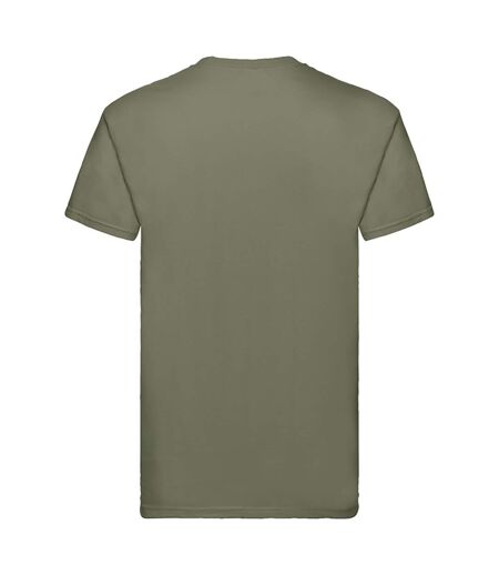 Fruit Of The Loom Mens Super Premium Short Sleeve Crew Neck T-Shirt (Classic Olive) - UTBC333