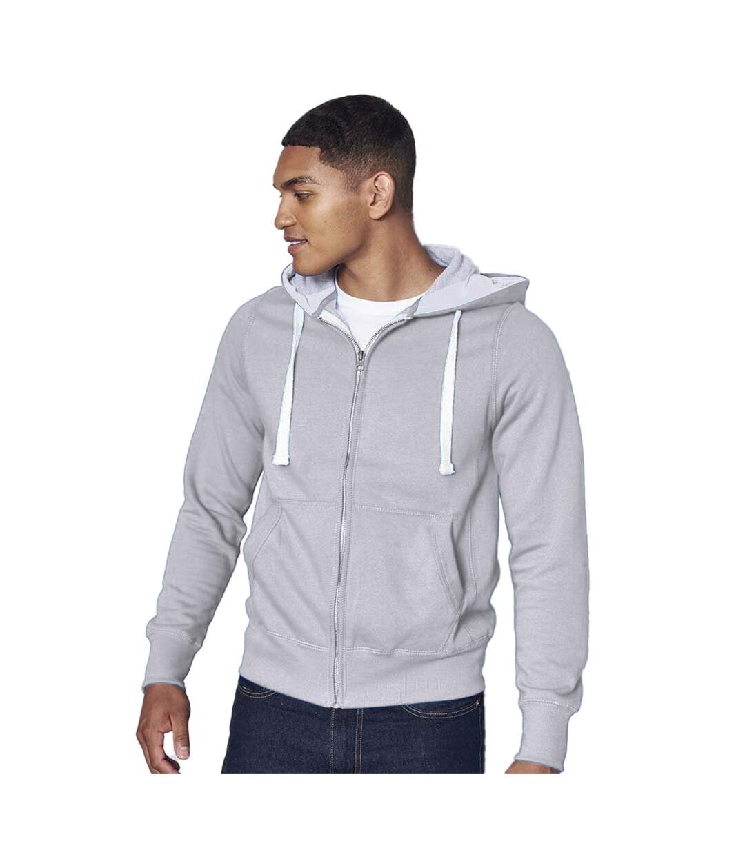 Awdis Chunky Premium Heavyweight Hooded Sweatshirt / Hoodie / Zoodie (Heather Grey)