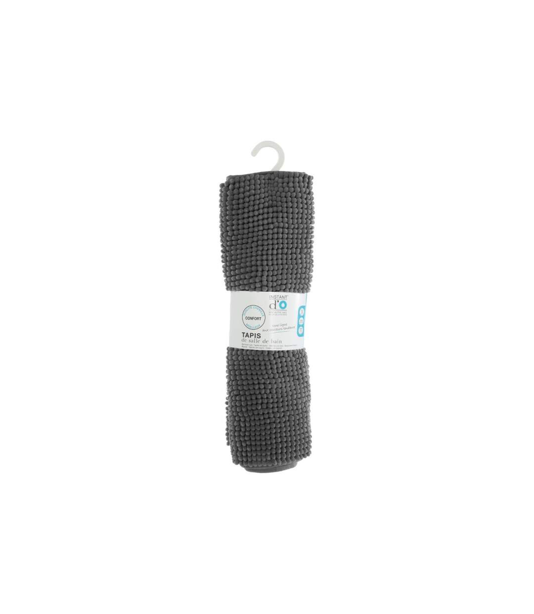 Tapis de Salle de Bain Chenille 50x80cm Gris-4
