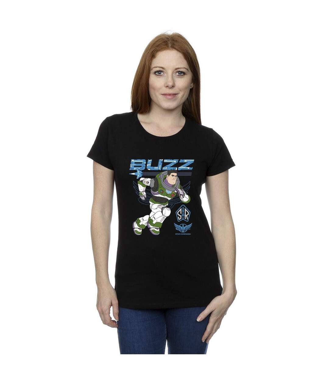 Disney T-shirt en coton Femme/Ladies Lightyear Buzz Run To Action (Noir) - UTBI29144-2