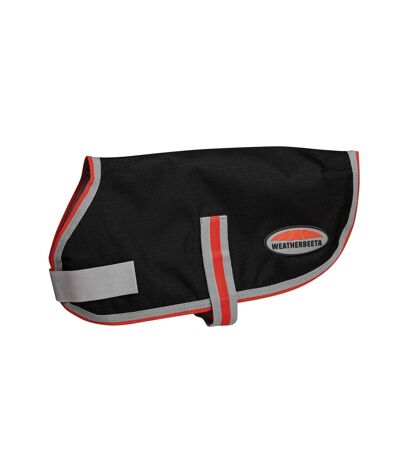 1200d therapy-tec dog coat 25cm black/silver/red Weatherbeeta