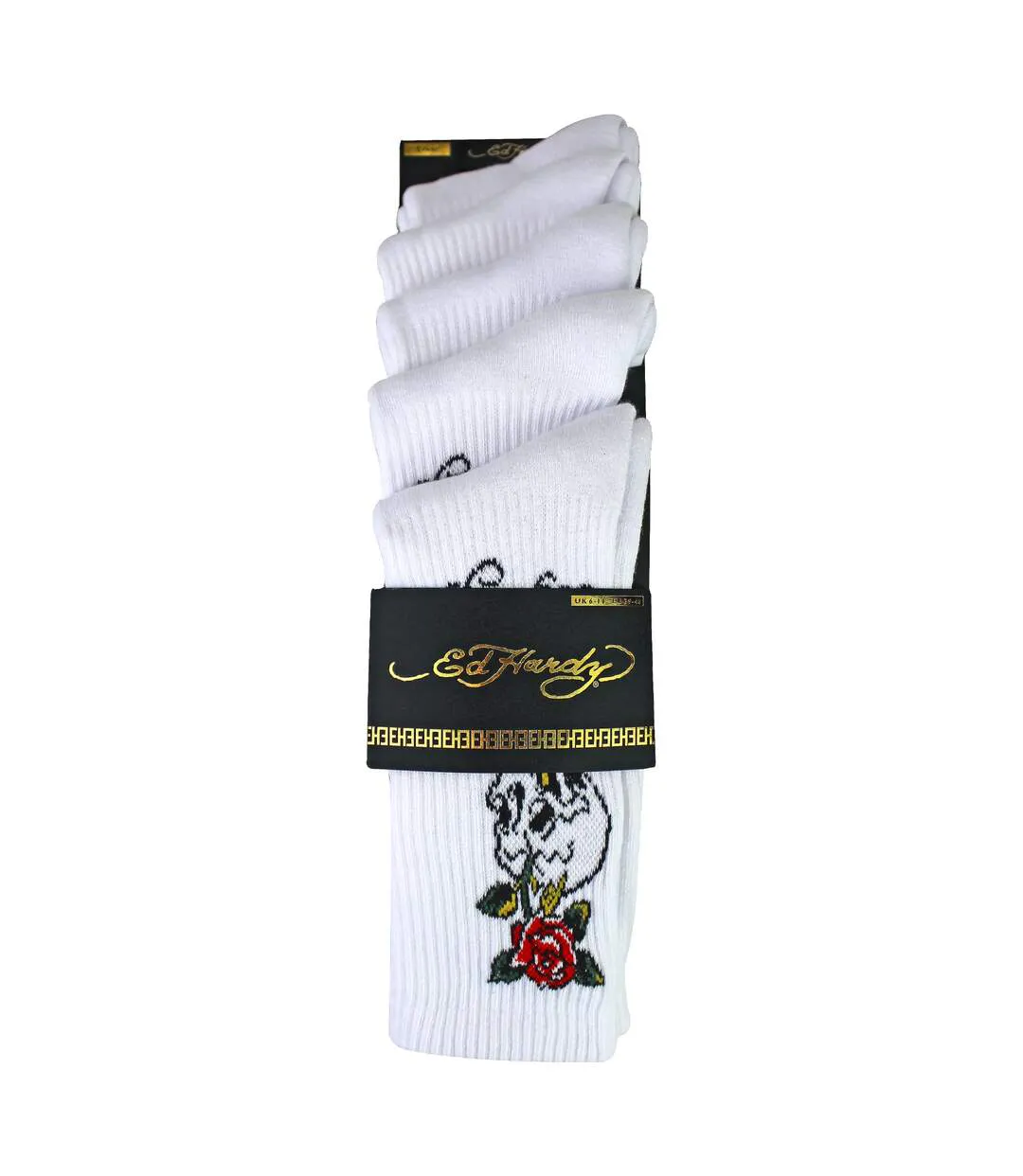 Ed Hardy - Lot de 5 Paires Chaussettes Homme Respirantes à Motifs Tendance-2