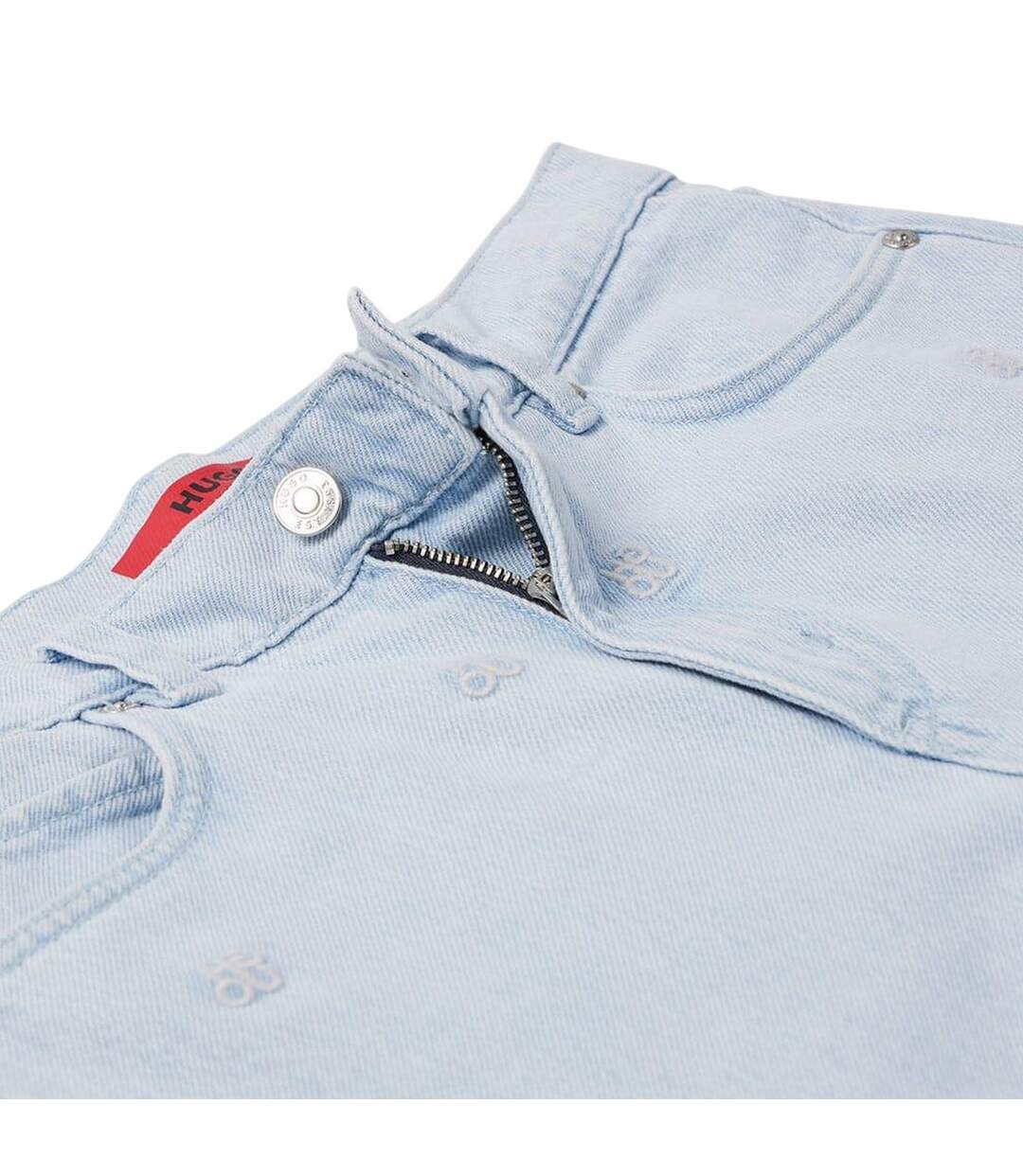 Womens/ladies Gayang Relaxed Fit Jeans Turquoise Hugo-3