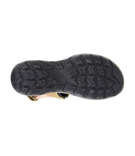 Womens/ladies Nubuck Sports Sandals Taupe Pink Mod Comfys