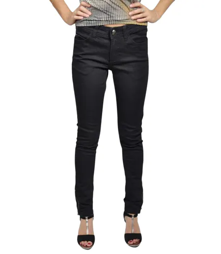 Pantalon femme slim taille haute noir stretch - Confortable et élégant