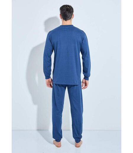 Pyjama col tunisien jersey coton bas resserrés