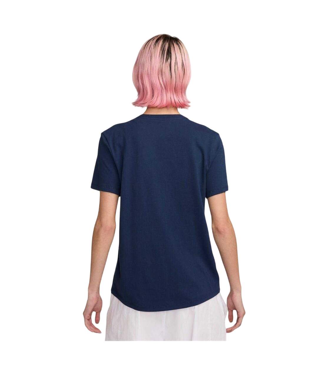 Womens/ladies Club T-shirt Midnight Navy Nike-2