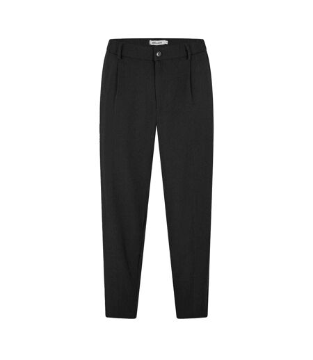 Mens Straight Leg Relaxed Fit Trousers Black Belier