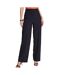 Pantalons fluide marine femme morgan uni-1