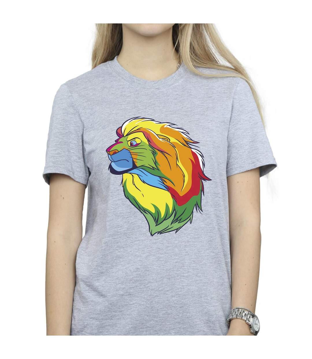 Disney Womens/Ladies The Lion King Colours Cotton Boyfriend T-Shirt (Gris sportif) - UTBI29425-3