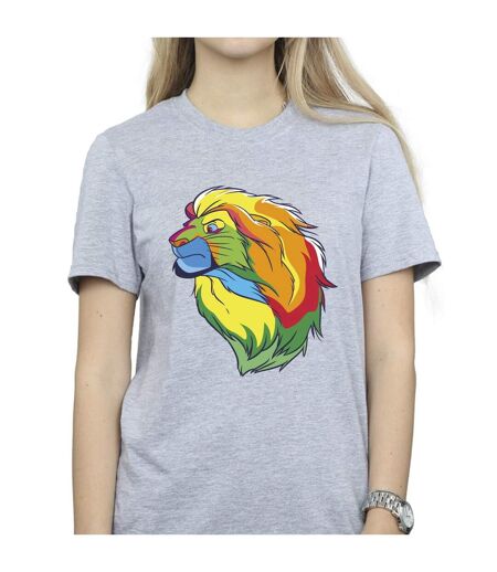 Disney Womens/Ladies The Lion King Colours Cotton Boyfriend T-Shirt (Gris sportif) - UTBI29425