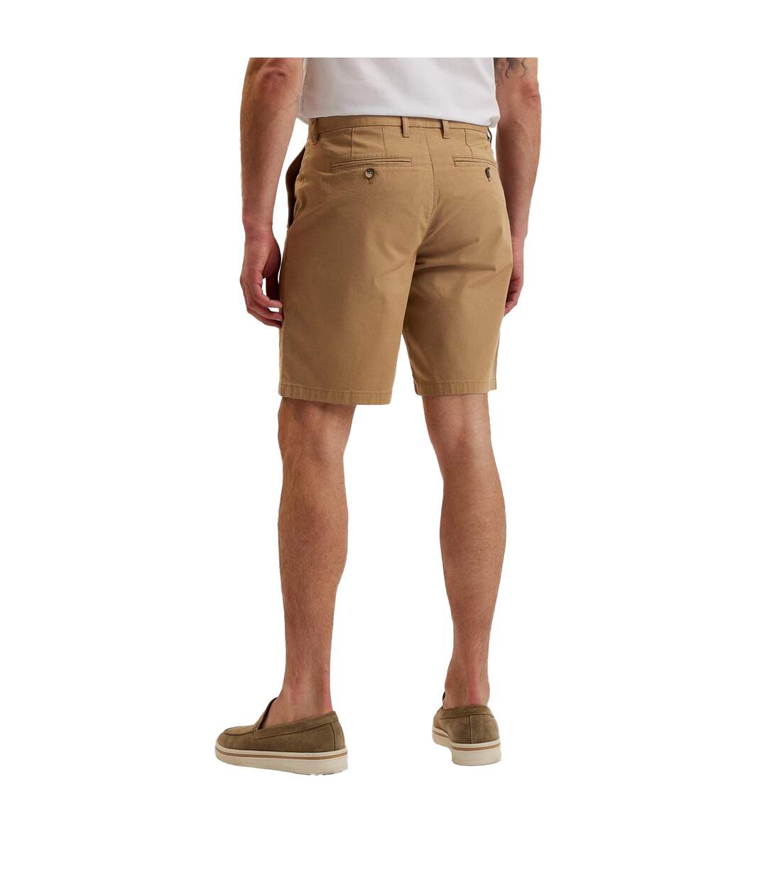 Mens Alscot Cotton Blend Chino Shorts Tan Ted Baker-4