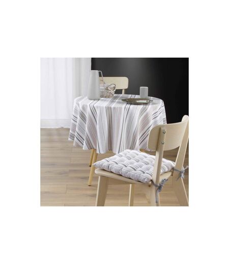 Nappe Ronde Imprimé Melina 180cm Gris