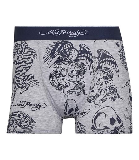 Mens Lonty 5 Pack Boxer Shorts Cotton Grey Navy Charcoal Underwear